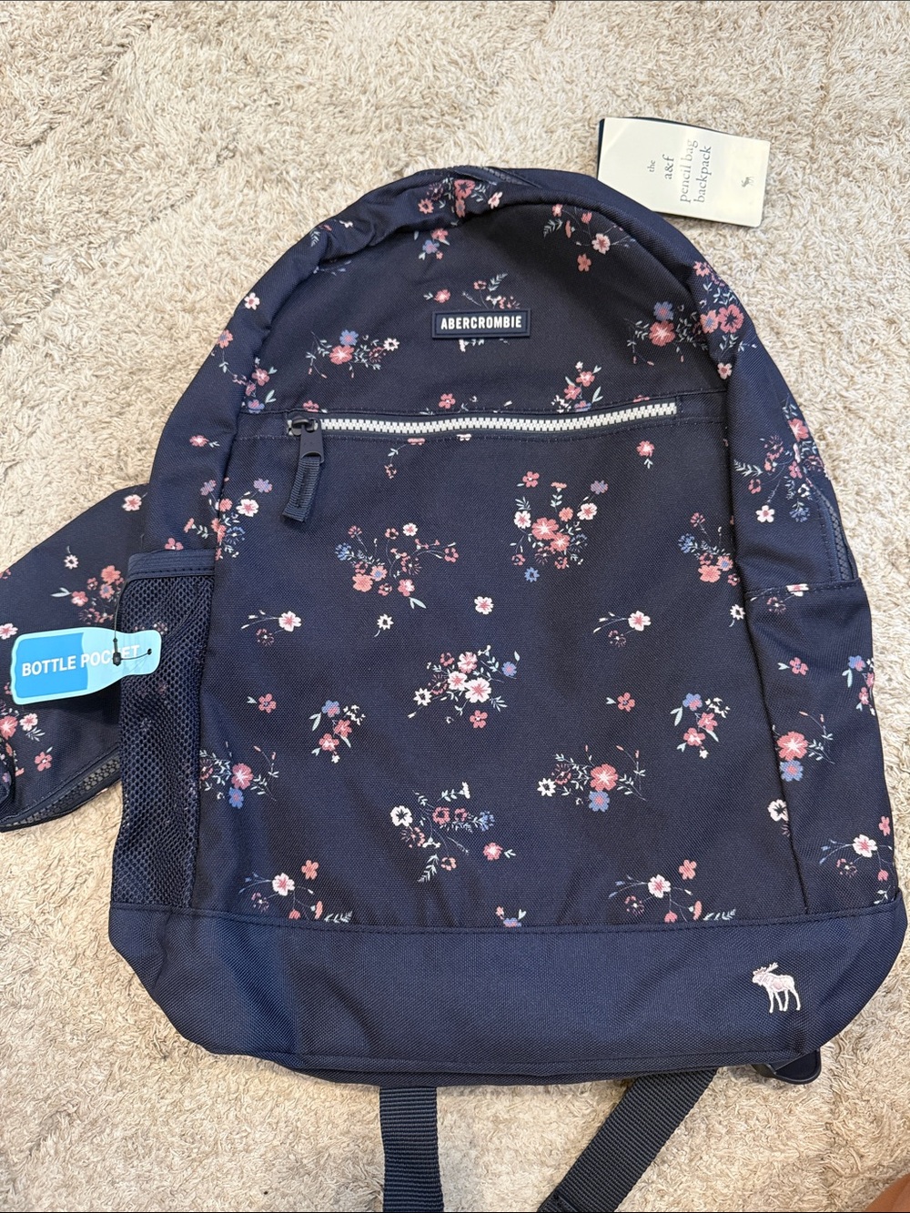 Abercrombie & Fitch Navy Floral Kids Backpack